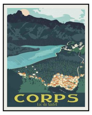 Affiche de Corps & Lac du Sautet