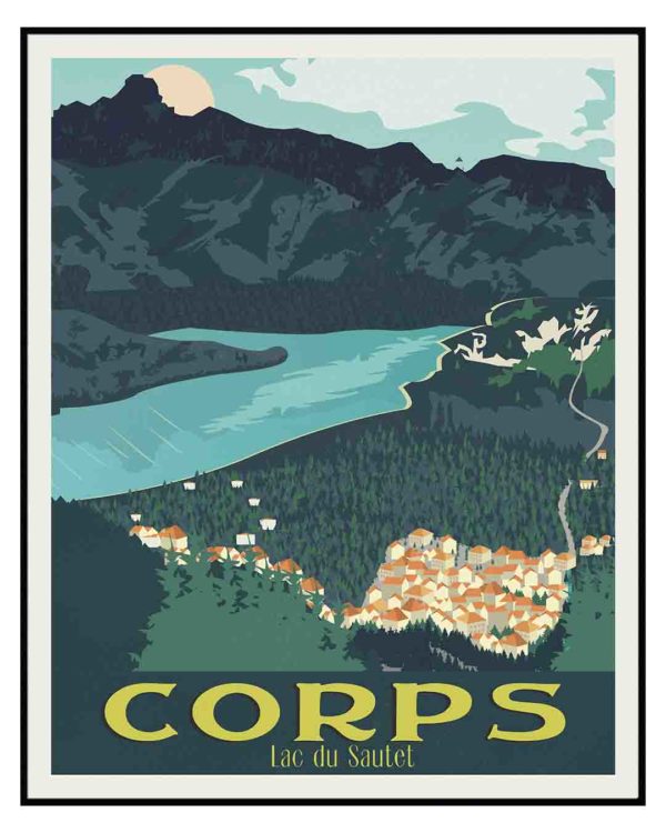 Affiche de Corps & Lac du Sautet