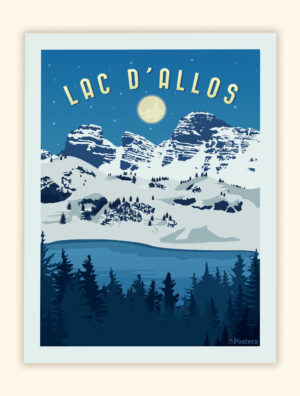Affiche du Lac d'Allos - Mercantour