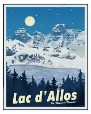 Affiche du Lac d'Allos - Mercantour