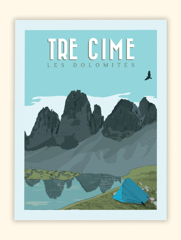 Affiche des Tre Cime di Lavaredo - Dolomites