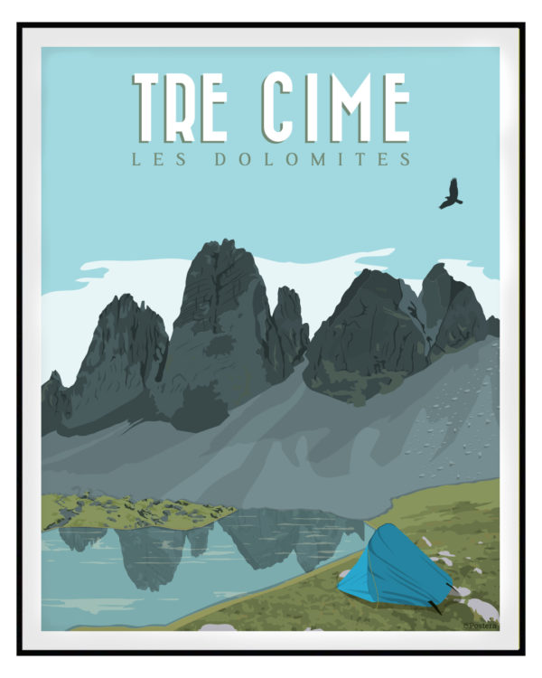 Affiche des Tre Cime di Lavaredo - Dolomites