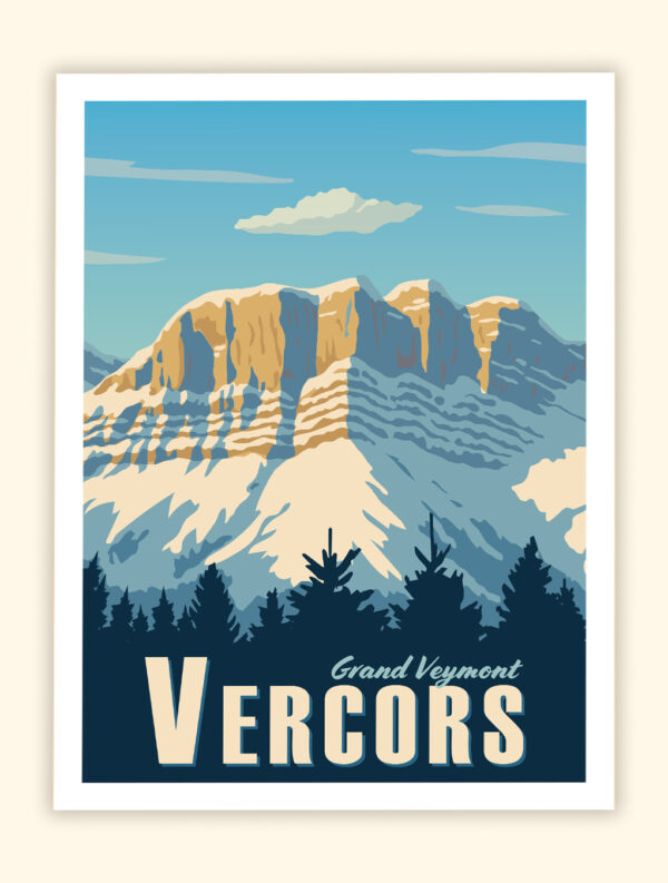 Tableau Poster du Vercors Grand Veymont