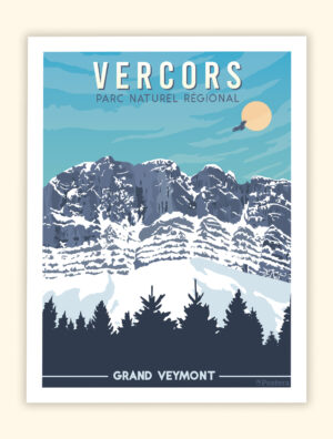 Tableau Poster du Vercors Grand Veymont