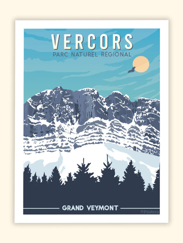 Tableau Poster du Vercors Grand Veymont