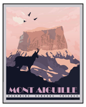 Affiche Poster du Mont Aiguille Vercors