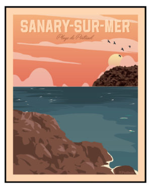 Affiche de Sanary-Sur-Mer - Plage de Portissol