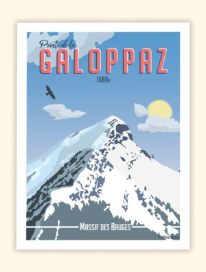 Tableau Affiche Poster de la Pointe de la Galoppaz - Savoie