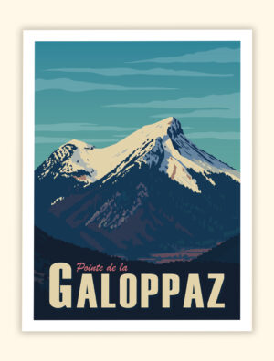 Tableau Affiche Poster de la Pointe de la Galoppaz - Savoie