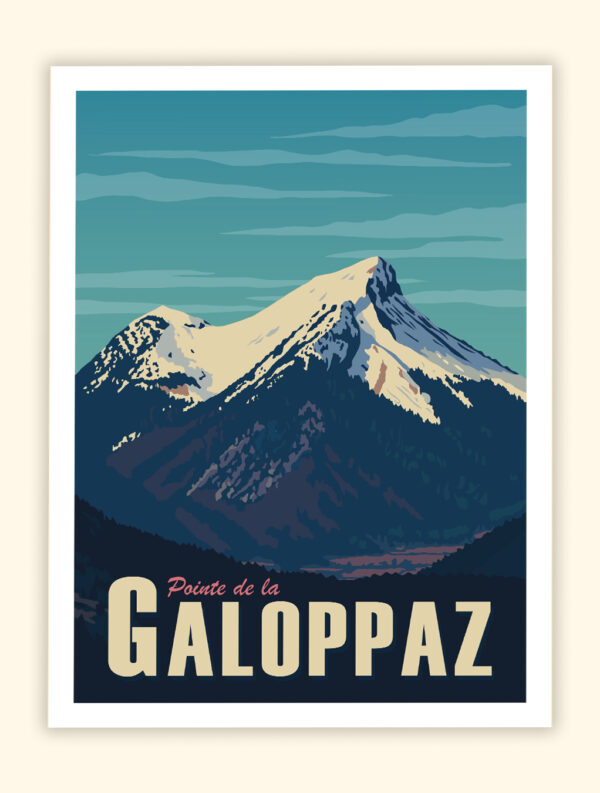 Tableau Affiche Poster de la Pointe de la Galoppaz - Savoie