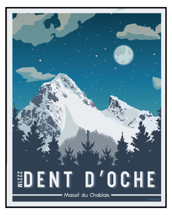 Affiche de la Dent d'Oche - Massif du Chablais