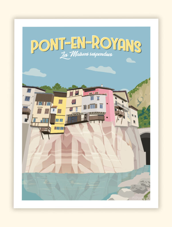 Affiche et Tableau de Pont-en-Royans - Les maisons suspendues - Vercors