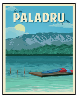 Affiche du Lac de Paladru - Terres Froides - Dauphiné