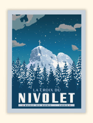 Affiche Poster de La Croix du Nivolet - Chambéry - Savoie