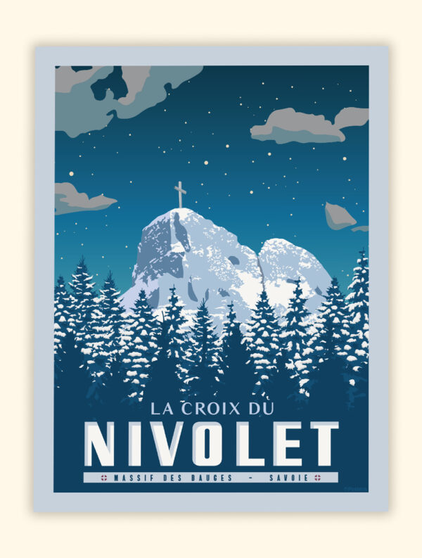 Affiche Poster de La Croix du Nivolet - Chambéry - Savoie