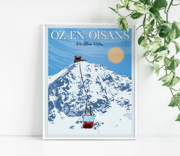 Affiche Poster Oz en Oisans - Le Pic Blanc