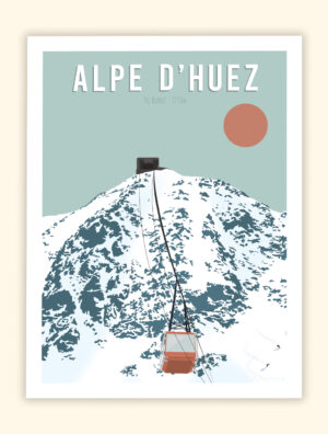 Affiche Poster de l'Alpe d'Huez - Pic Blanc