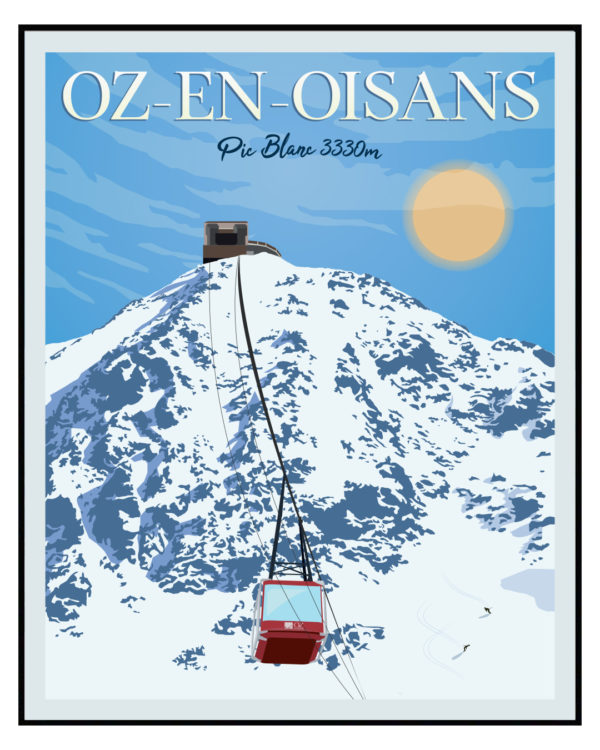 Affiche Poster Oz en Oisans - Le Pic Blanc