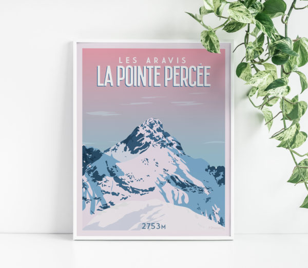 Affiche Poster de La Pointe Percée - Chaîne des Aravis