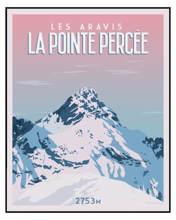 Affiche Poster de La Pointe Percée - Chaîne des Aravis