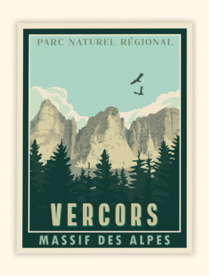 Affiche et Poster du Vercors - Massif des Alpes