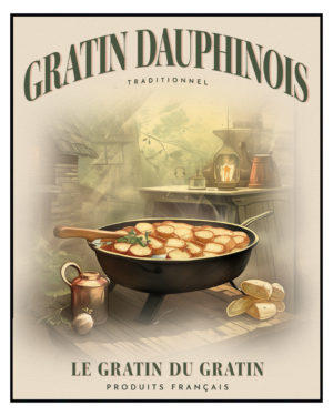 Affiche Poster Vintage du Gratin Dauphinois