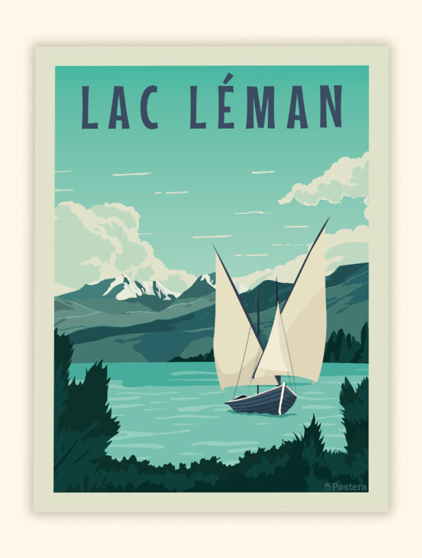 Affiche et Poster du Lac Léman - Dent d'Oche