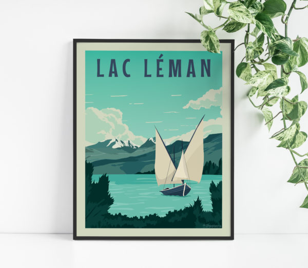 Affiche et Poster du Lac Léman - Dent d'Oche