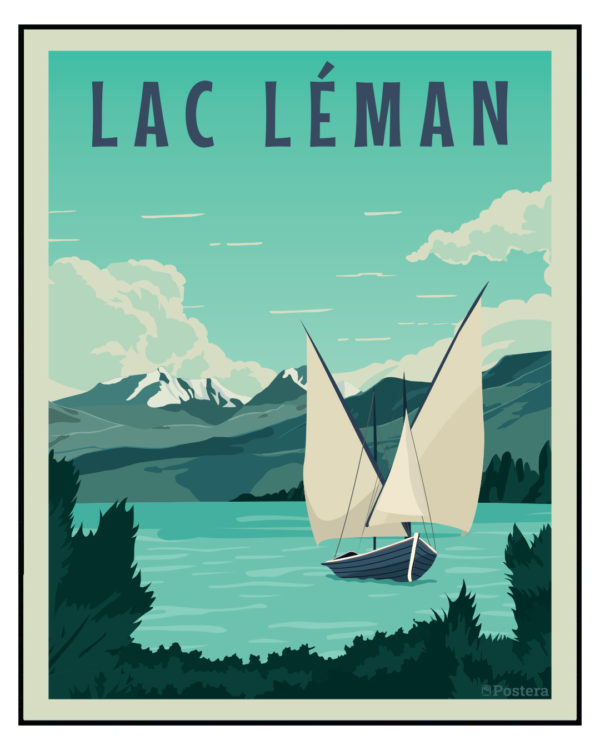 Affiche et Poster du Lac Léman - Dent d'Oche