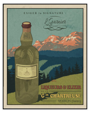 Affiche Poster de la Liqueur de Chartreuse