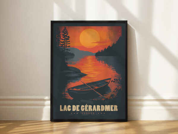 Affiche Poster du Lac de Gérardmer Les Vosges