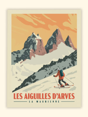 Affiche Poster Aiguilles d'Arves La Maurienne - Savoie