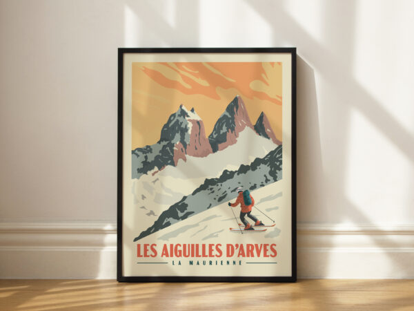 Affiche Poster Aiguilles d'Arves La Maurienne