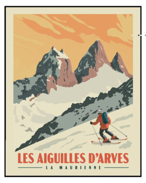 Affiche Poster Aiguilles d'Arves La Maurienne