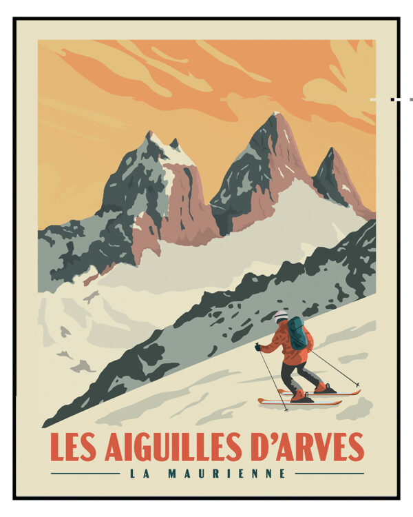 Affiche Poster Aiguilles d'Arves La Maurienne
