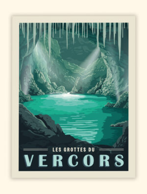 Affiche Poster Grotte du Vercors Choranche