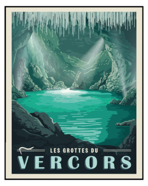 Affiche Poster Grotte du Vercors Choranche