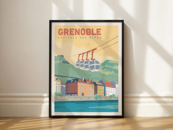 Affiche Poster de Grenoble - Capitale des Alpes