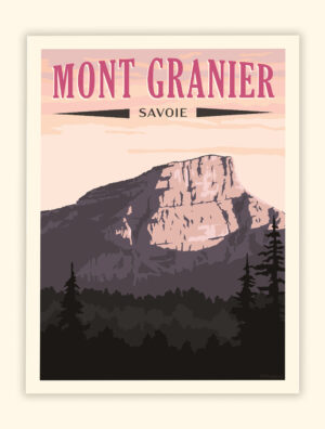 Affiche Poster du Mont Granier - Savoie - Chambéry