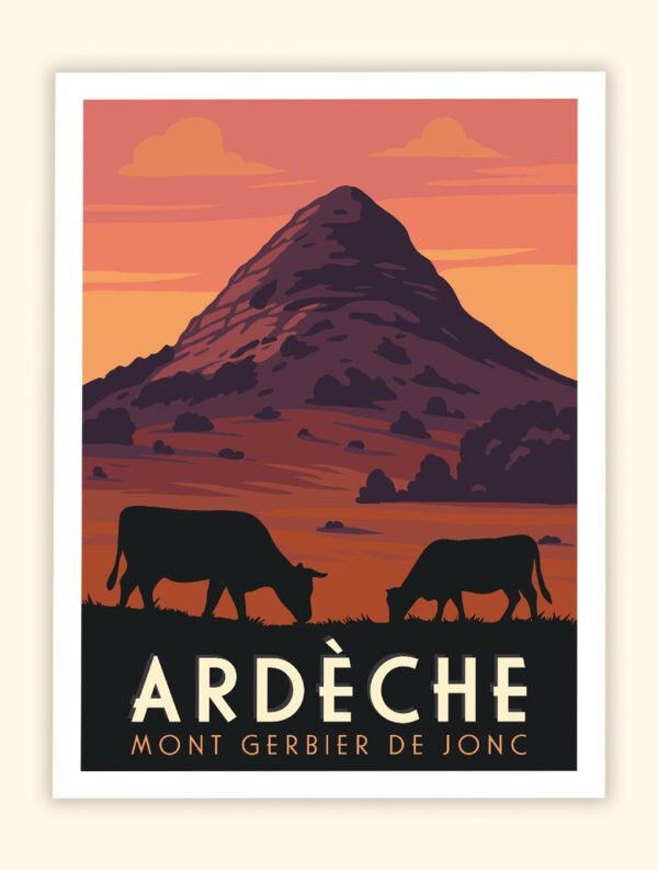 Affiche de l'Ardèche Mont Gerbier de Jonc