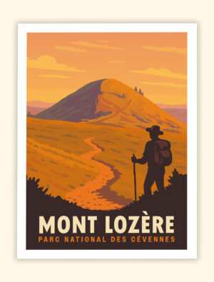 Affiche Poster du Mont Lozère Parc National des Cévennes