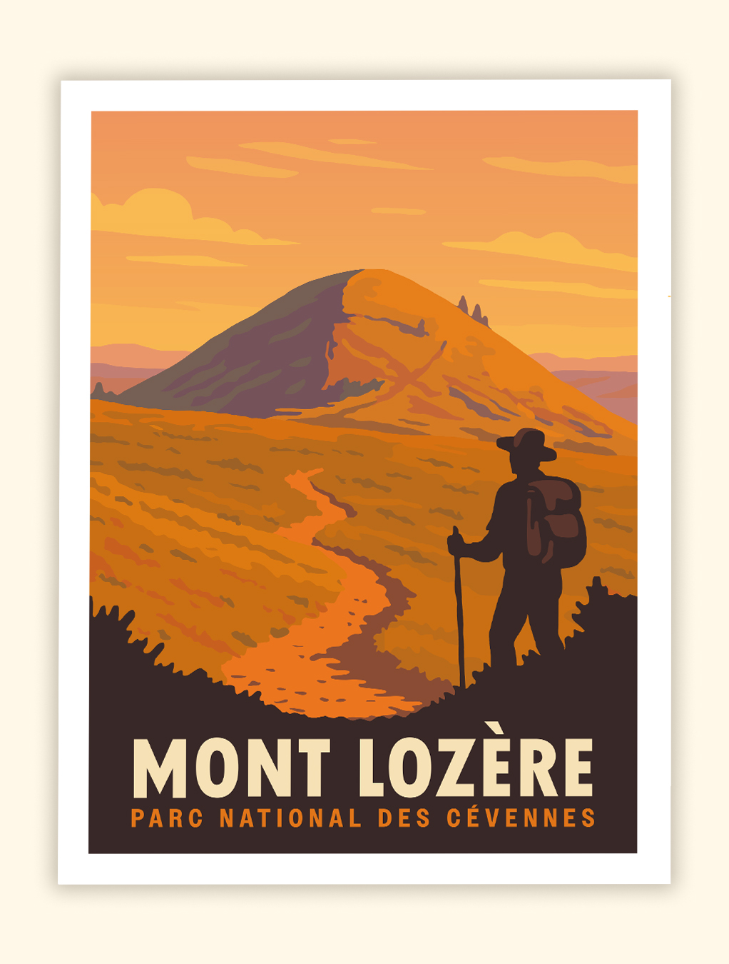 Affiche Poster du Mont Lozère Parc National des Cévennes